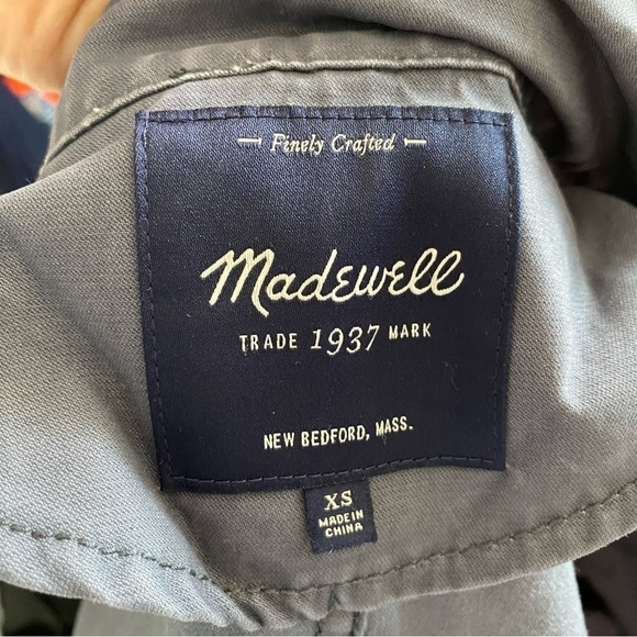 Madewell Fleet Utility Military Zip Jacket in Gray, size XS - Picture 13 of 16